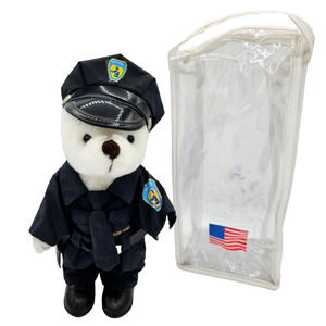 American Hero New York Police Officer Teddy Bear Plush w/ Commemorative Bag 1999